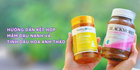 Hướng dẫn kết hợp tinh dầu hoa anh thảo và mầm đậu nành đúng cách