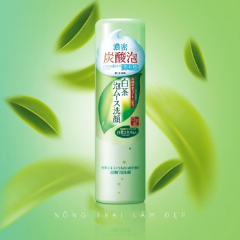 Bọt Rửa Mặt Trà Trắng Shirochasou Rohto White Tea Foaming Wash - 150g