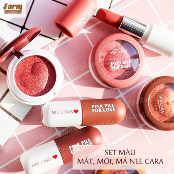 Set Màu Mắt, Son, Má Hồng 3in1 Nee Cara