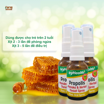 Xịt Keo Ong Ivy Healthy Úc Propolis