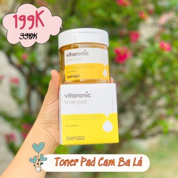 Toner Pad Cam 3 Lá Dưỡng Trắng SNP Vitaronic