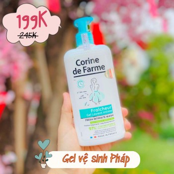 Gel hữu cơ vệ sinh vùng kín, khử mùi kháng viêm  Corine De Farme