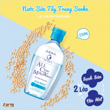 Nước Sữa Tẩy Trang Senka 2 Lớp Sạch Sâu & Dịu Mát 230ml