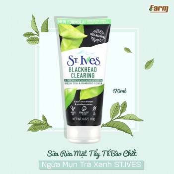 Sữa Rửa Mặt Tẩy Tế Bào Chết Ngừa Mụn Trà Xanh ST.IVES 170ml