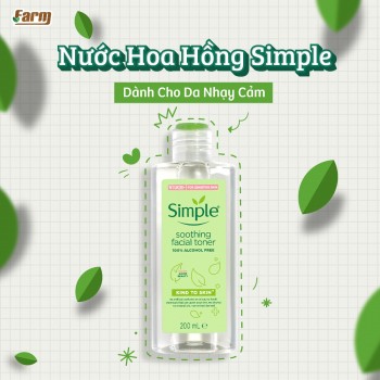 Nước Hoa Hồng Dưỡng Ẩm Làm Sạch Da Simple 200ml