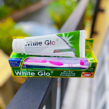 Bộ Kem Đánh Răng White Glo Natural Herbs 150 gram
