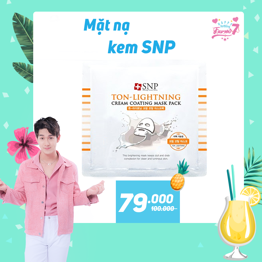 Mặt Nạ Phủ Kem Dưỡng Trắng SNP