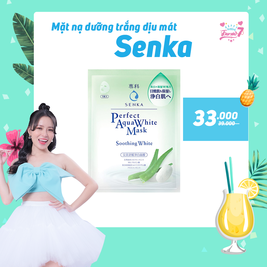 Mặt Nạ Dưỡng Trắng Dịu Mát Senka