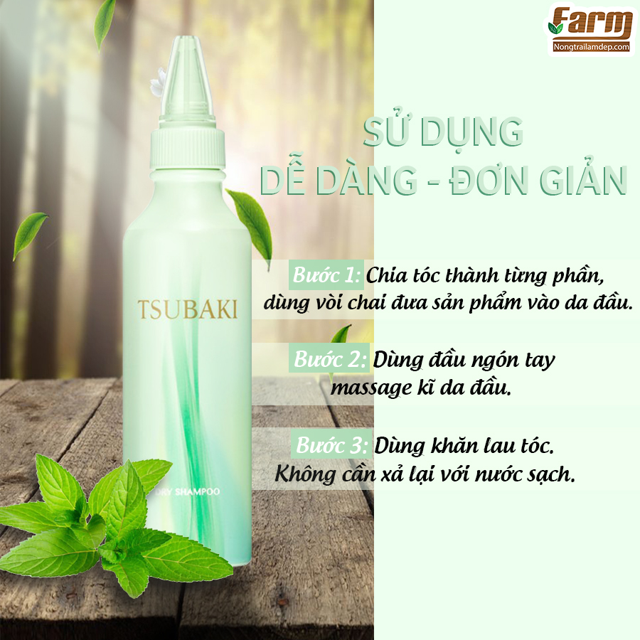 sử dụng dầu gội tsubaki 