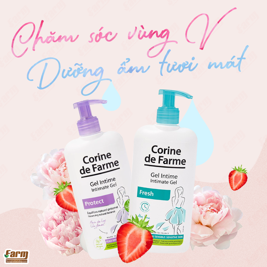 Gel hữu cơ vệ sinh vùng kín, khử mùi kháng viêm Corine De Farm 8