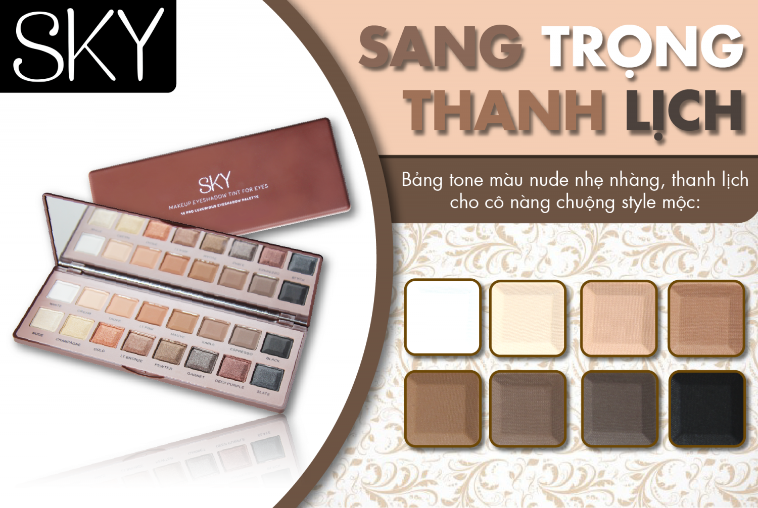 Phấn mắt 16 màu SKY PALLETTE