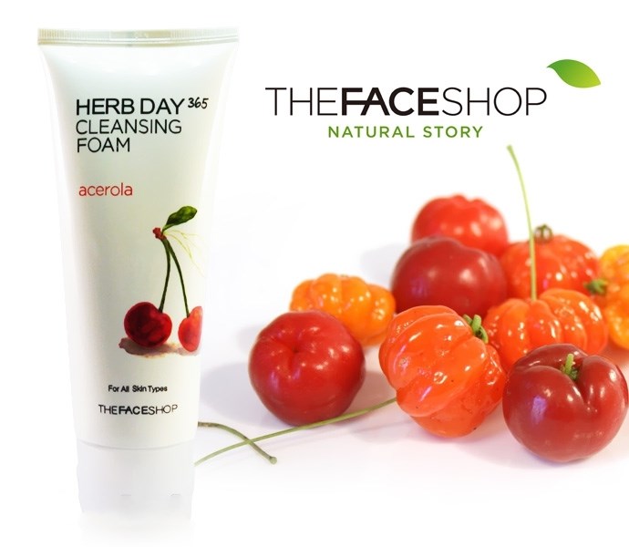 sữa rửa mặt anh đào the face shop 