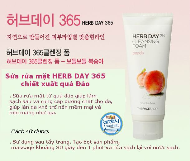 sữa rửa mặt đào the face shop 