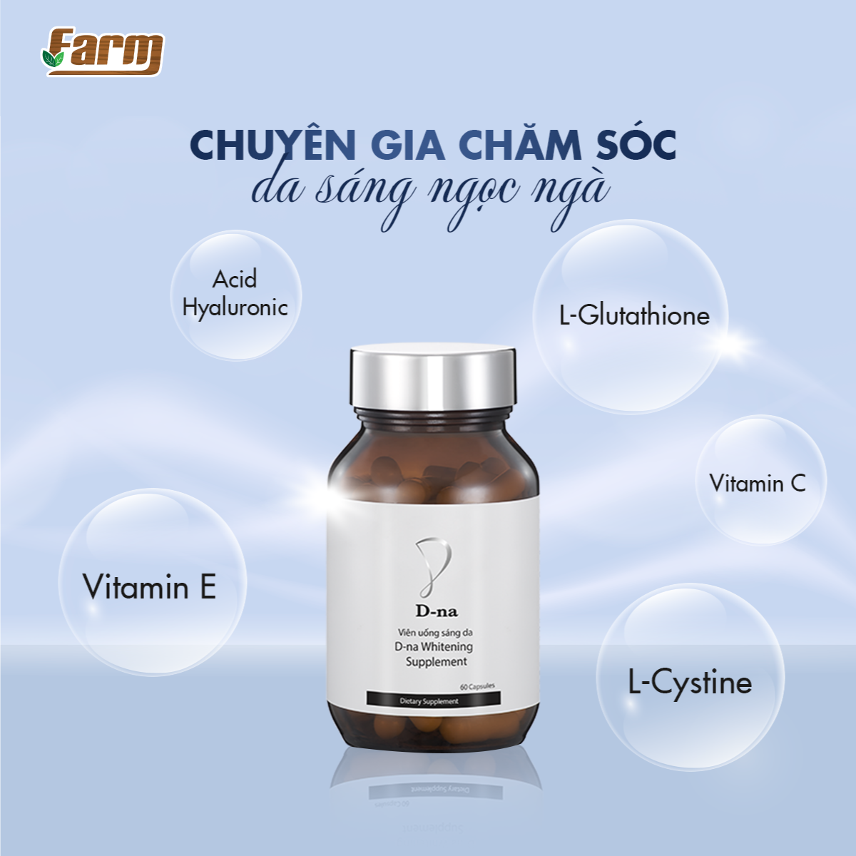 Viên Uống Sáng Da D-Na Whitening Supplement 