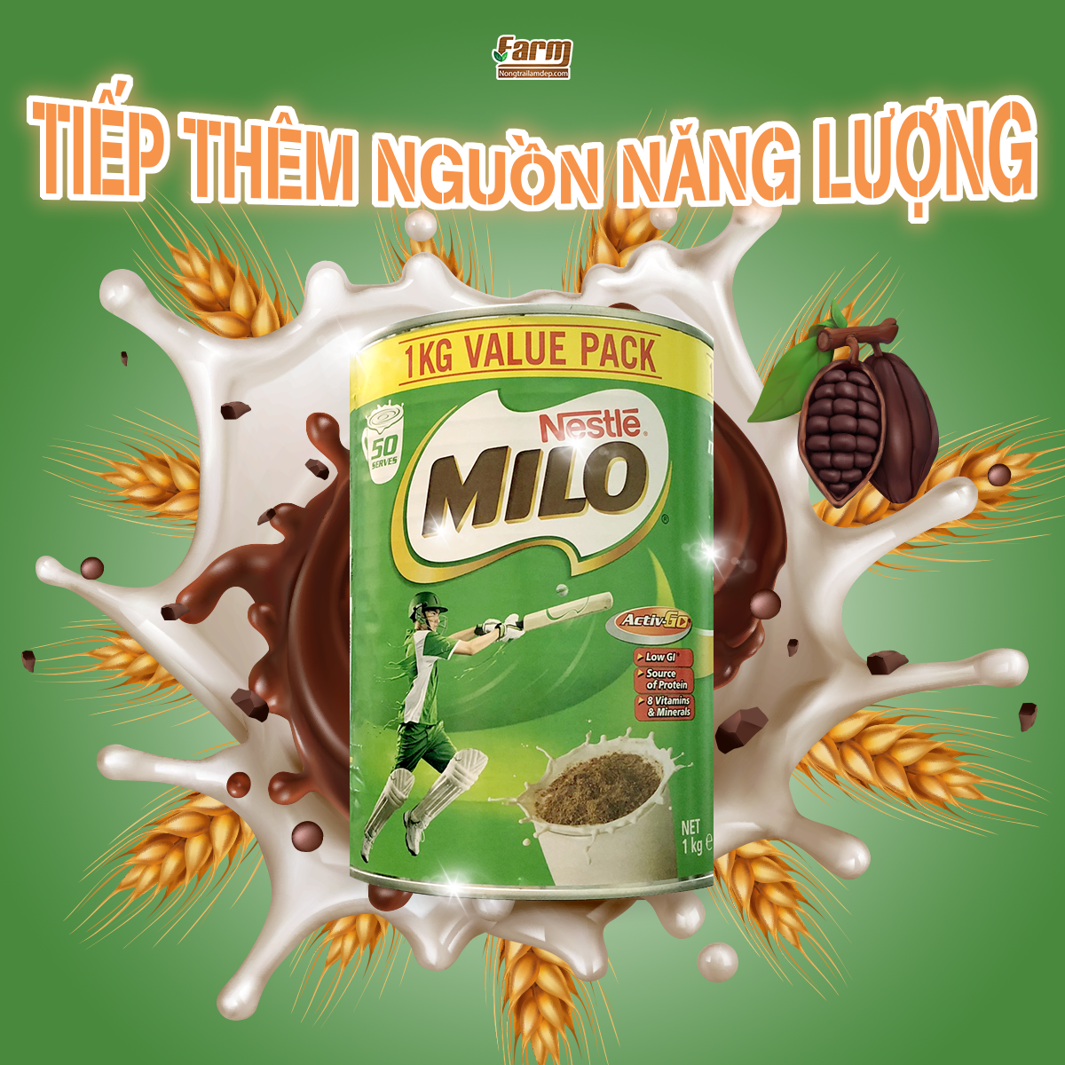 Sữa Nestle Milo Úc 1kg 