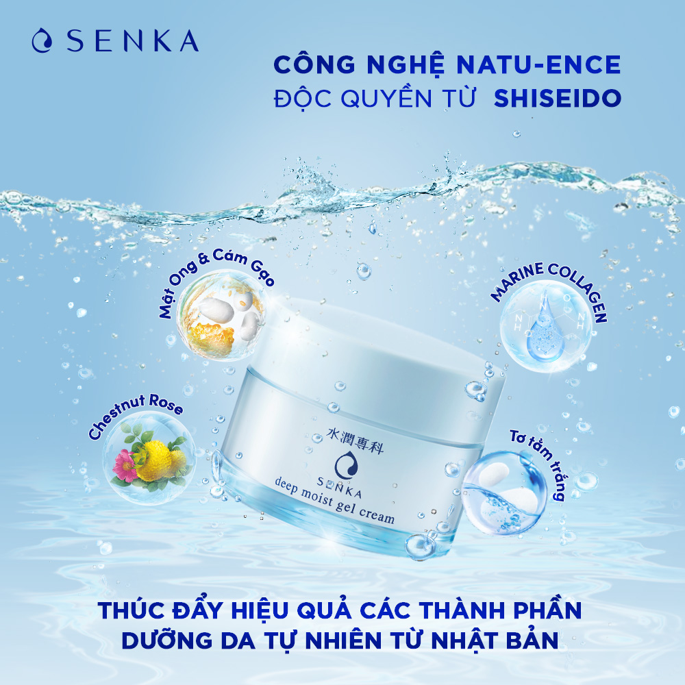 Mặt Nạ Ngủ Dưỡng Ẩm Chuyên Sâu Senka Deep Moist Gel Cream