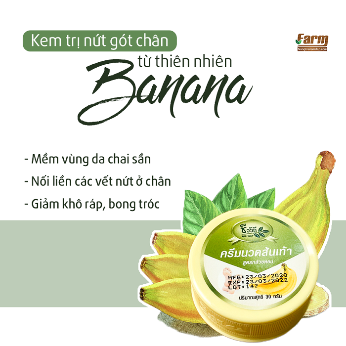 Kem Trị Nứt Gót Chân The Banana Cream Heels Thái Lan 1