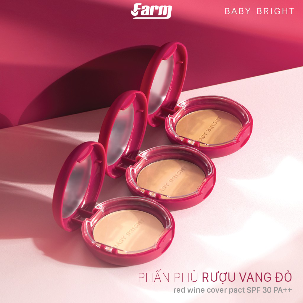 Phấn phủ rượu vang baby bright 6