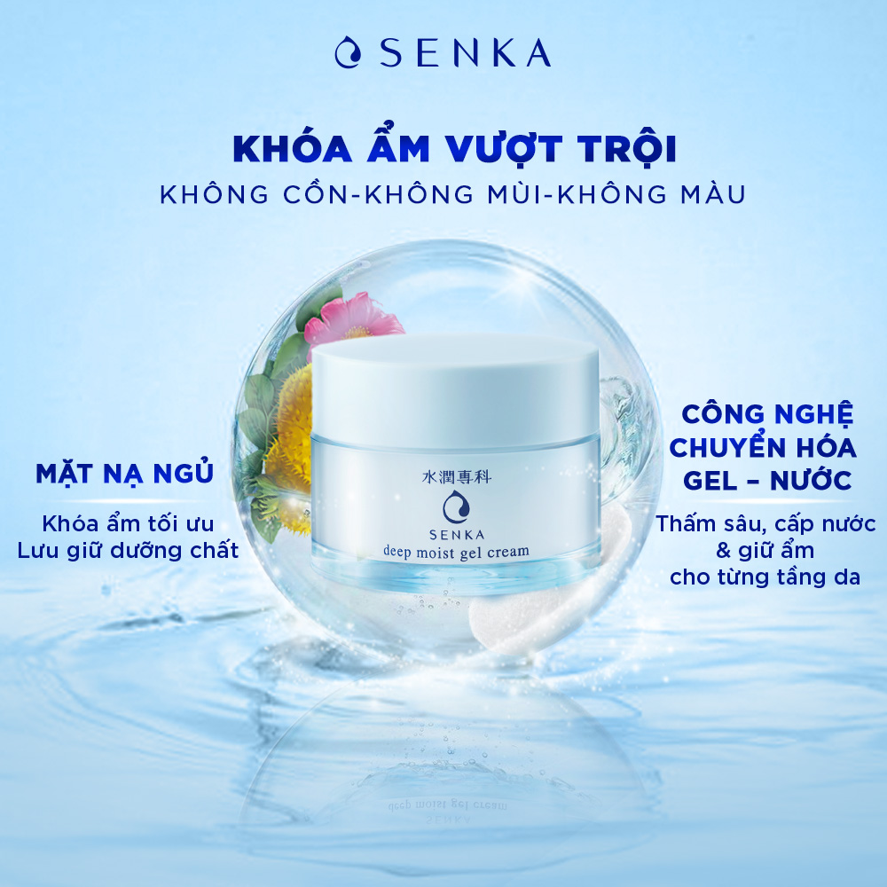 Mặt Nạ Ngủ Dưỡng Ẩm Chuyên Sâu Senka Deep Moist Gel Cream