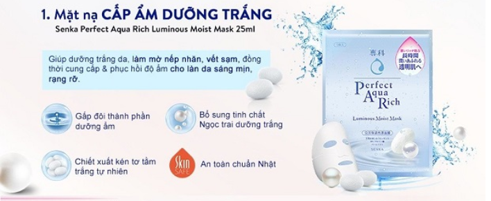 mặt nạ dưỡng trắng cấp ẩm senka2