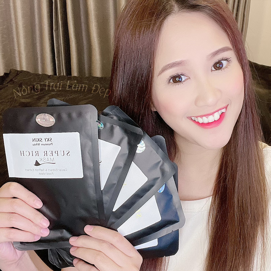 Mặt nạ pha lê trứng cá tầm sky