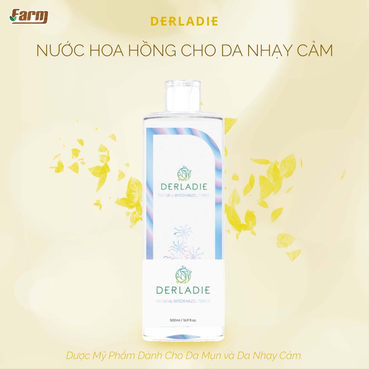 Nước Hoa Hồng Derladie Cho Da Nhạy Cảm 500 ml