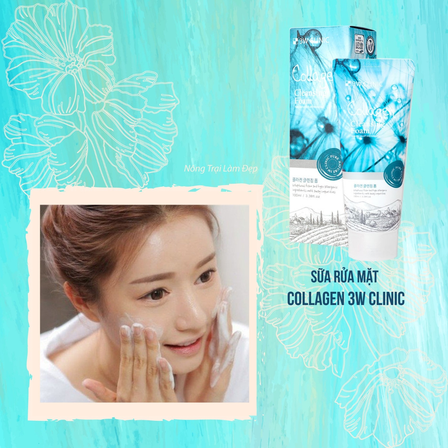 SỮA RỬA MẶT COLLAGEN 3W CLINIC