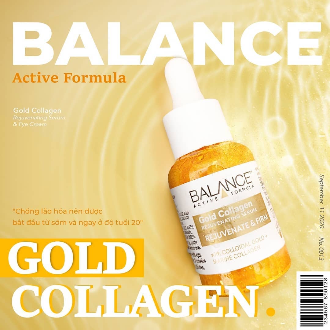 Serum Balance trẻ hóa, tái tạo da Gold Collagen Rejuvenating