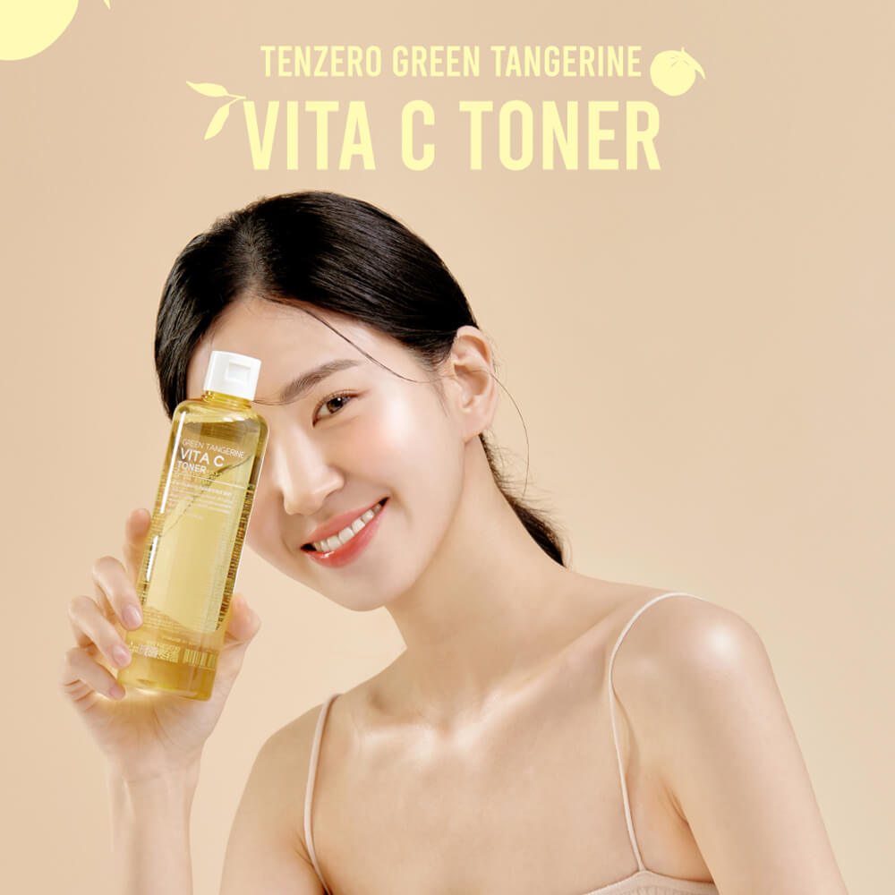 Nước Hoa Hồng Quả Quýt Sáng Da, Mờ Thâm Tenzero Green Tangerine Vita C 300ml