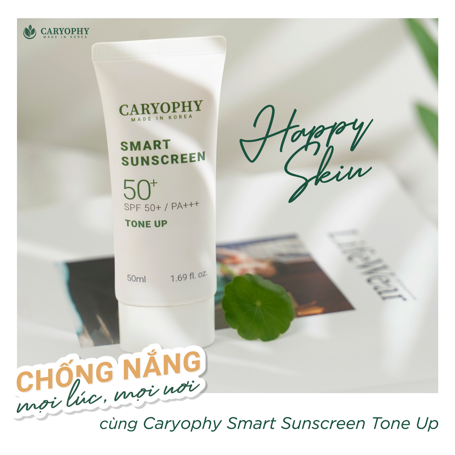 Kem Chống Nắng Thông Minh Caryophy Tone Up 50ml