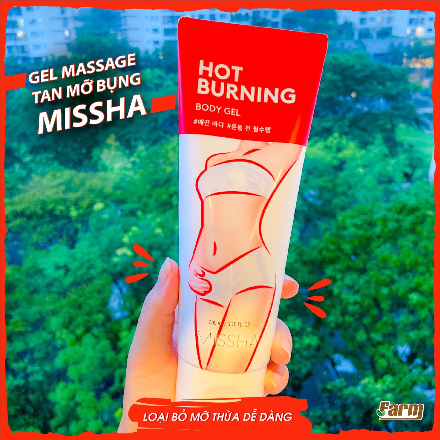 Gel Massage tan Mỡ Bụng Missha Hot Burning