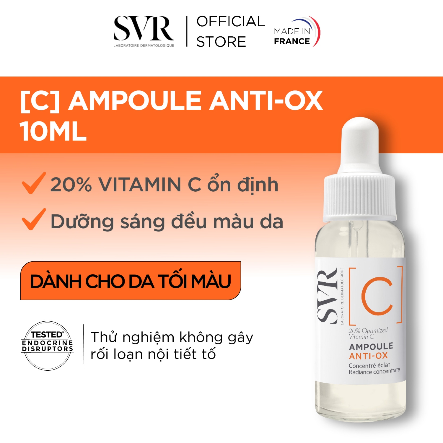 Tinh Chất Làm Sáng Da SVR Vitamin C Ampoule Anti-Ox 10ml