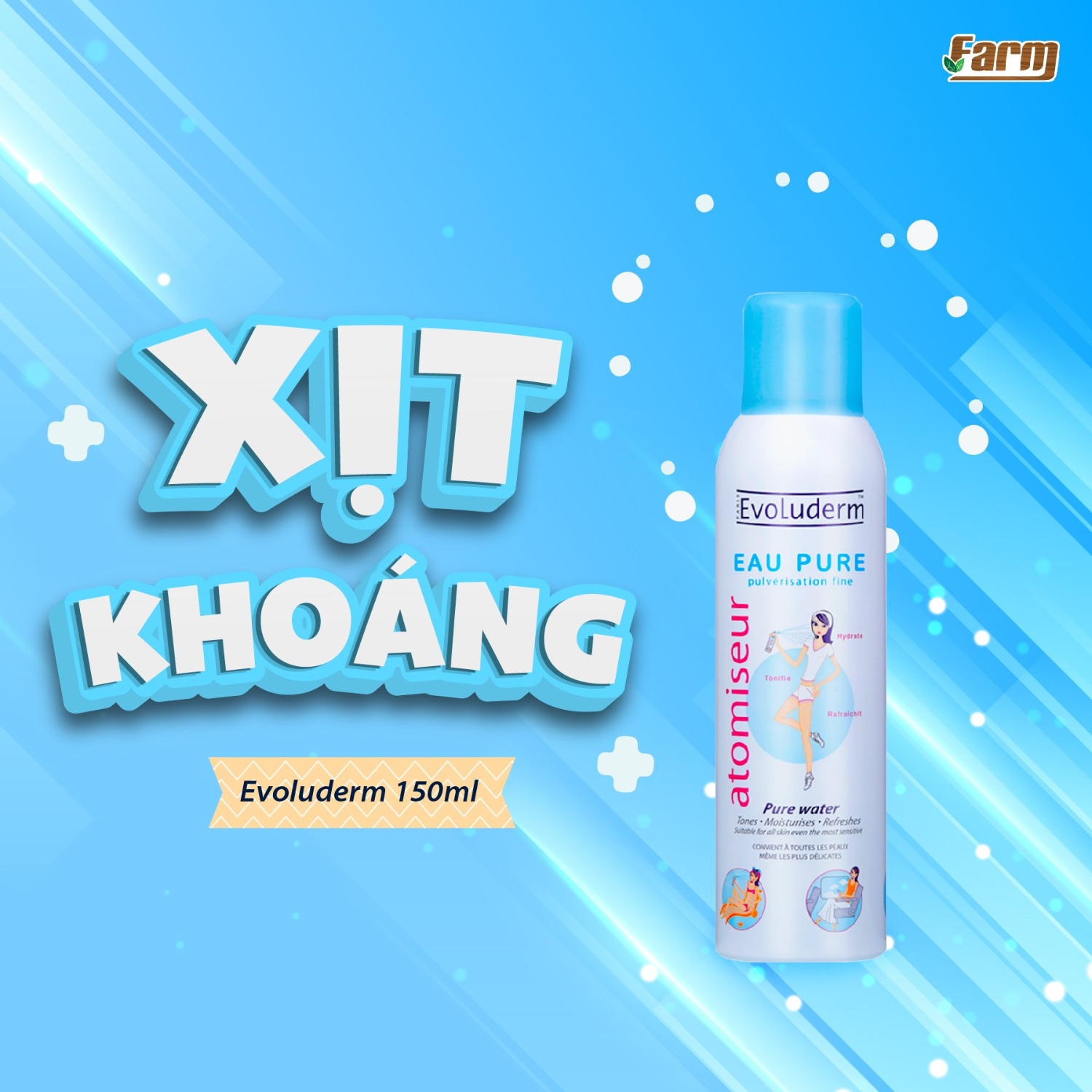 Xịt Khoáng Evoluderm 150ml