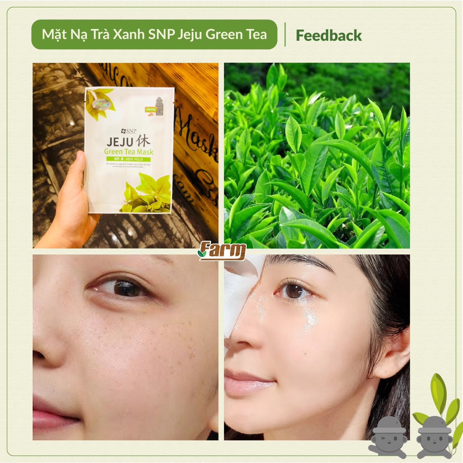 Mặt nạ trà xanh SNP Jeju Green Tea