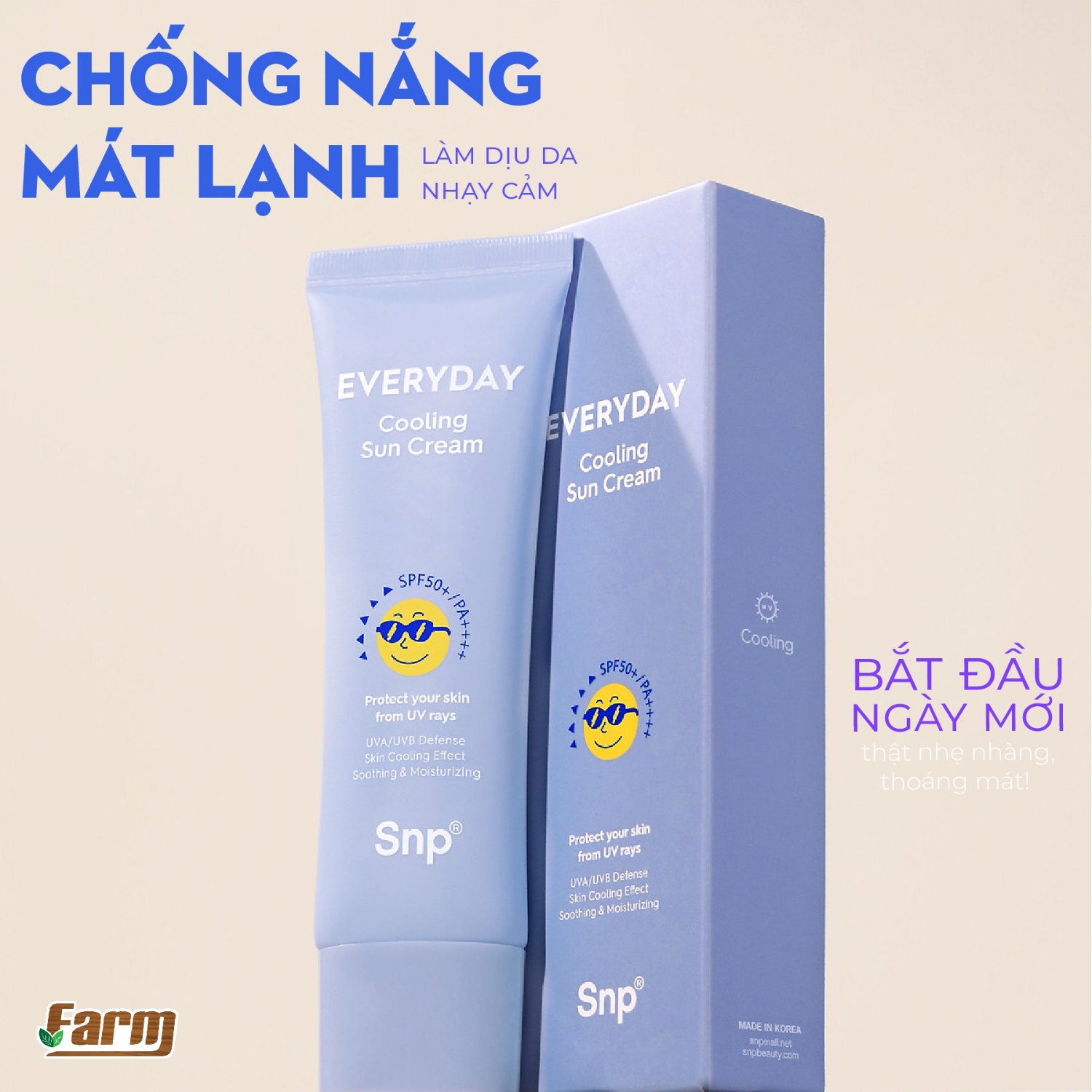 Kem Chống Nắng Mát Lạnh Giải Nhiệt Da SNP Everyday Cooling 50g