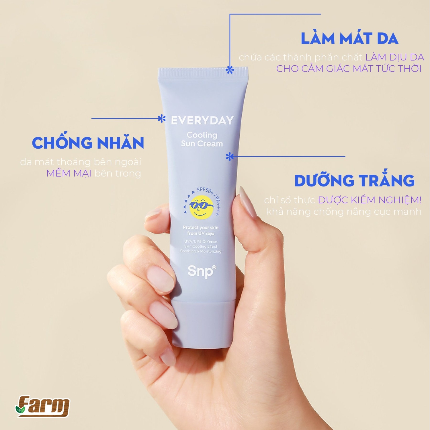 Kem Chống Nắng Mát Lạnh Giải Nhiệt Da SNP Everyday Cooling 50g