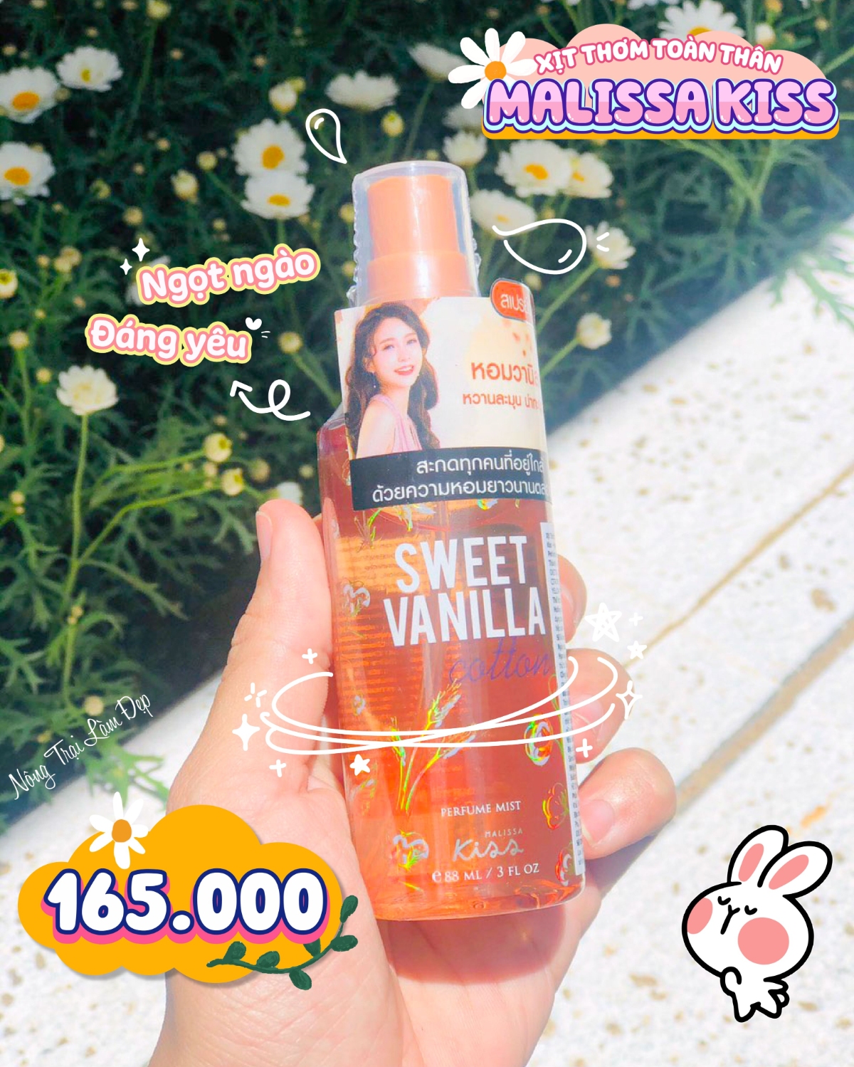 nước hoa body mist malissa kiss