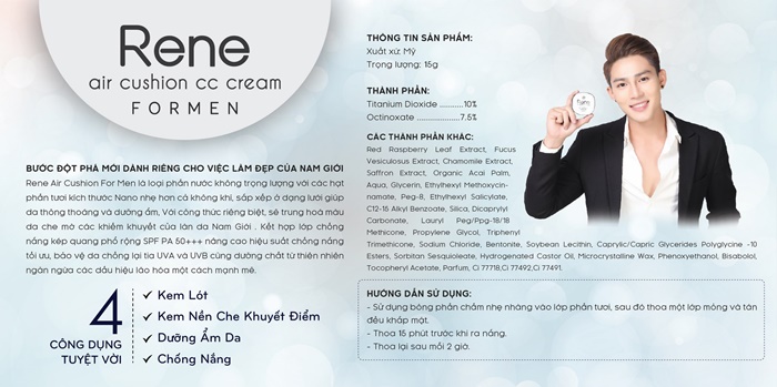 phấn nước trong suốt Rene