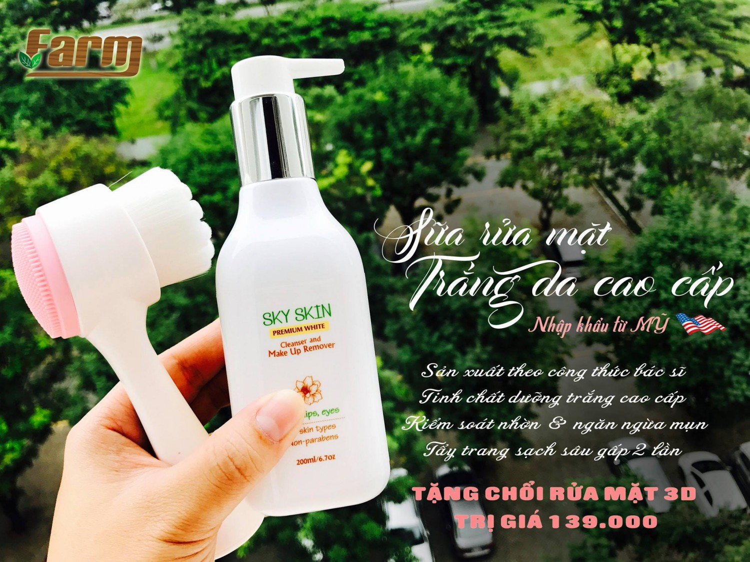 sữa rửa mặt sky skin 