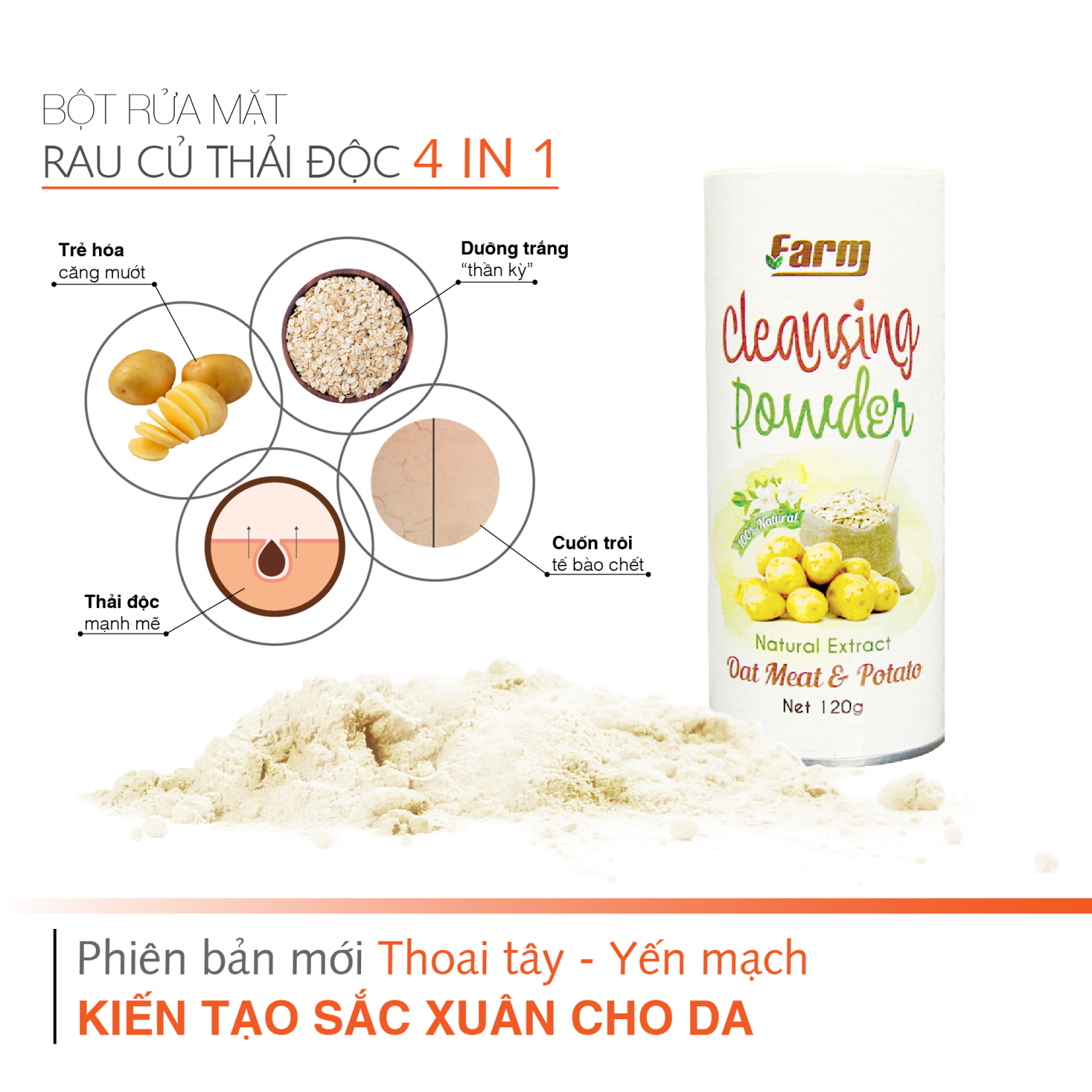 Bột Rửa Mặt Khoai Tây Yến Mạch 