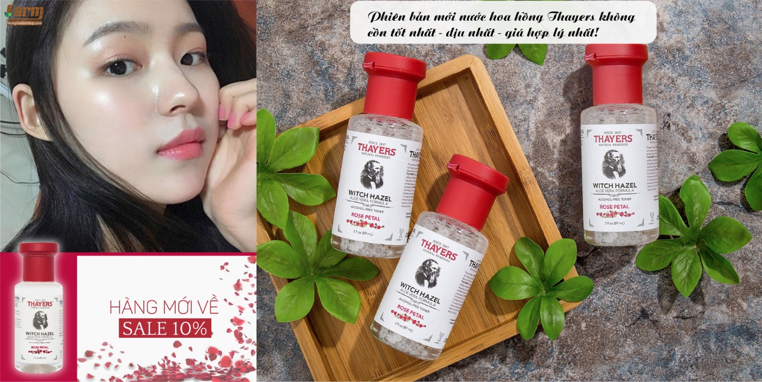 toner hoa hồng thayers 