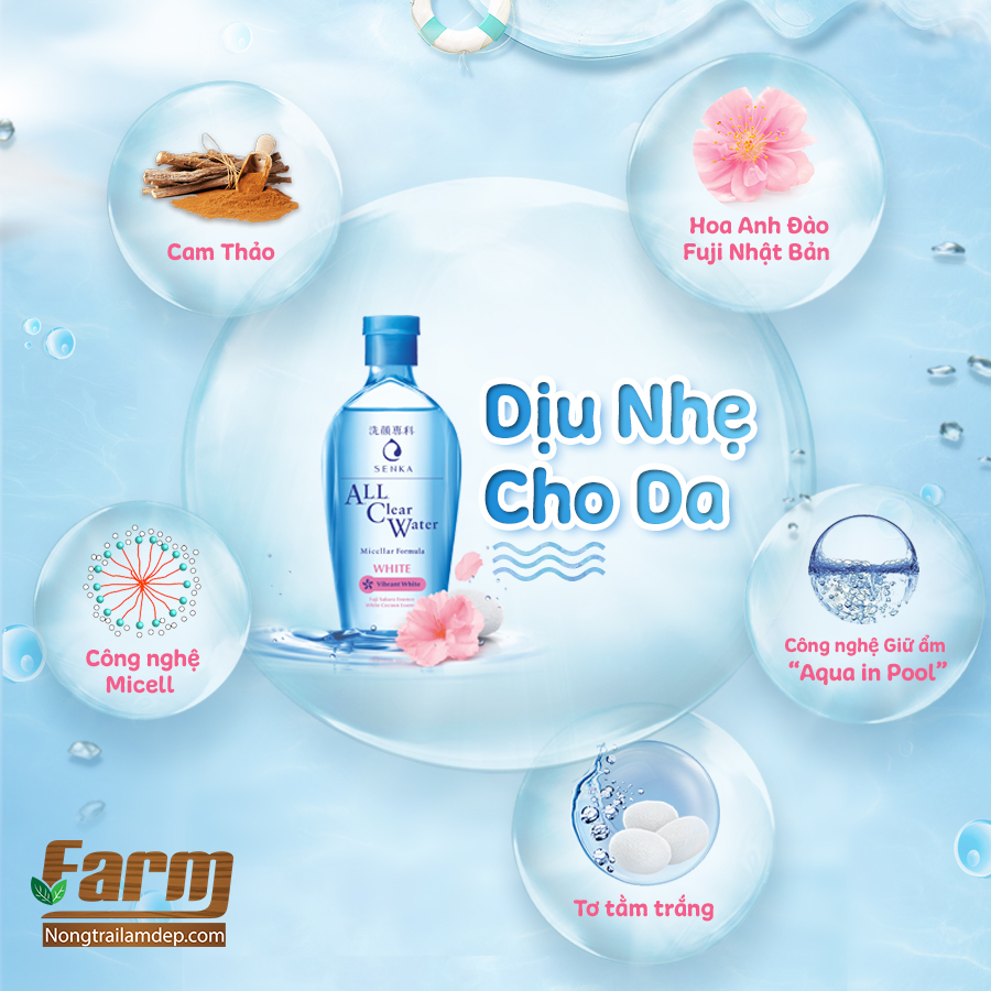 Nước tẩy trang Senka All Clear Water Anti Shine