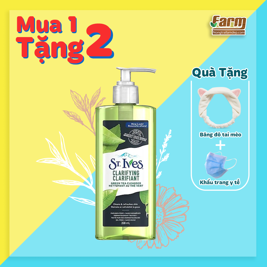 Gel Rửa Mặt Trà Xanh Ngừa mụn ST.IVES