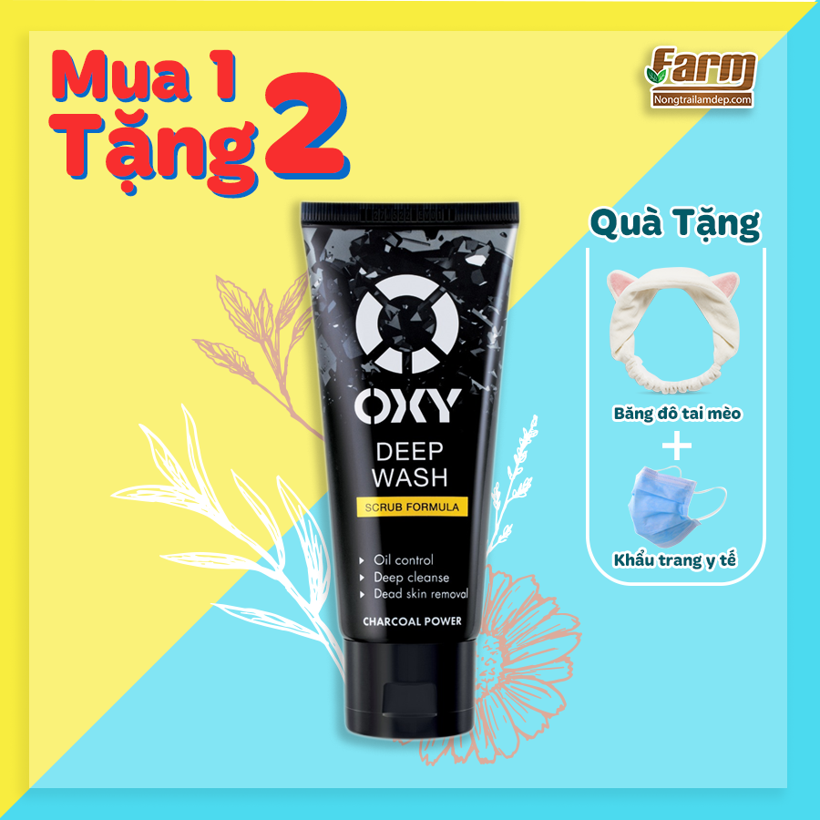 Kem Rửa Mặt Có Hạt OXY DEEP WASH