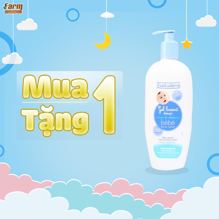 Sữa tắm Evoluderm cho trẻ nhỏ