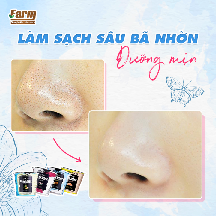 Mặt Nạ Đất Sét FarmSkin se khít lỗ chân lông vô cùng hiệu quả