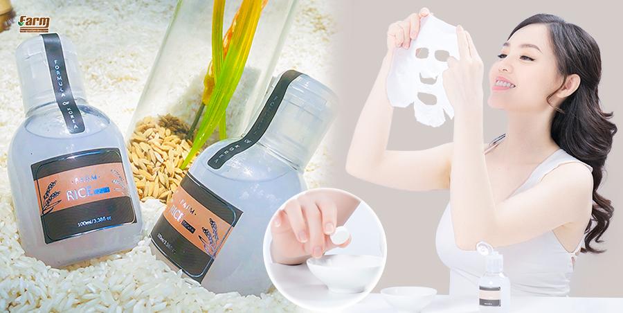 Mẹo làm mặt nạ tái tạo da chỉ trong 2 phút từ Toner Nước vo gạo Farm của nữ Ca sĩ - Diễn viên Linh Phi