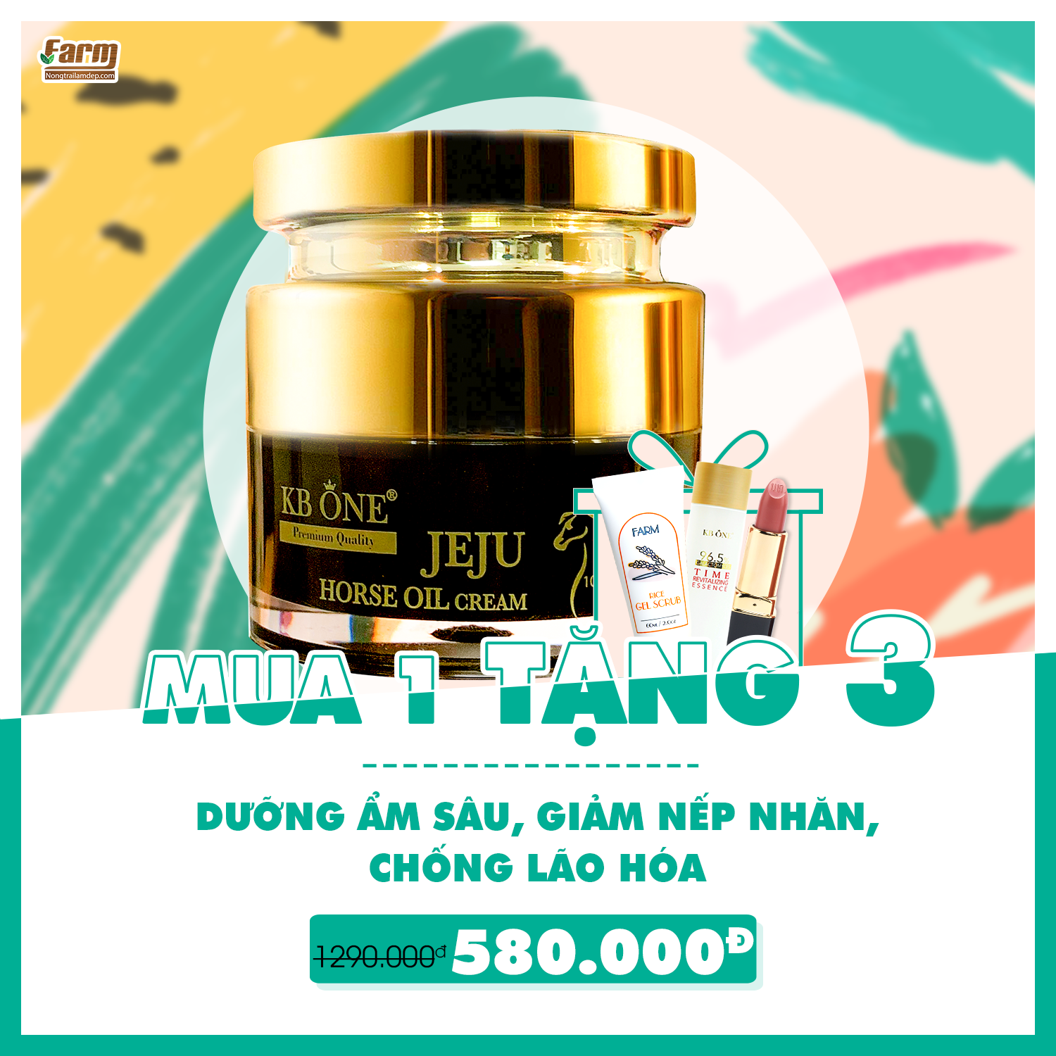 Mua 1 Được 5 với Kem Mỡ Ngựa Jeju chỉ có duy nhất tại Nông Trại Làm Đẹp