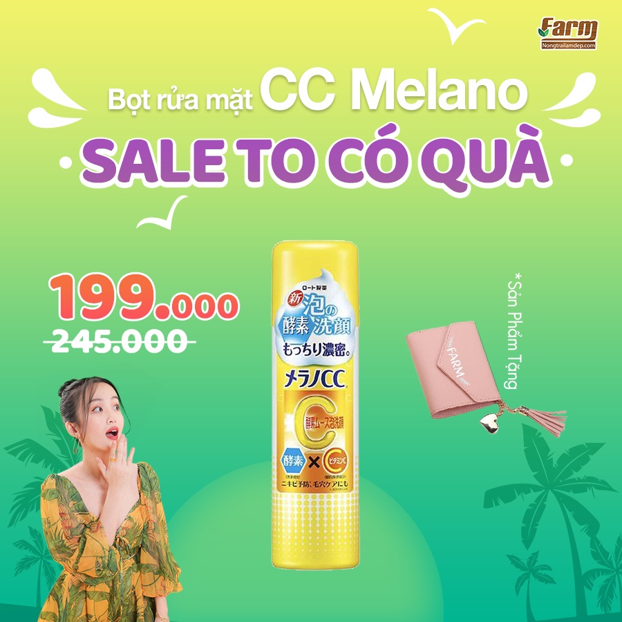 Mua 1 Tặng 1 là những gì diễn ra với bọt rửa mặt trắng da CC Melano