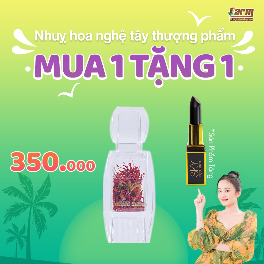 Sale Hè Tháng 7, da đẹp bóng bẩy cùng Nhụy Hoa Nghệ Tây